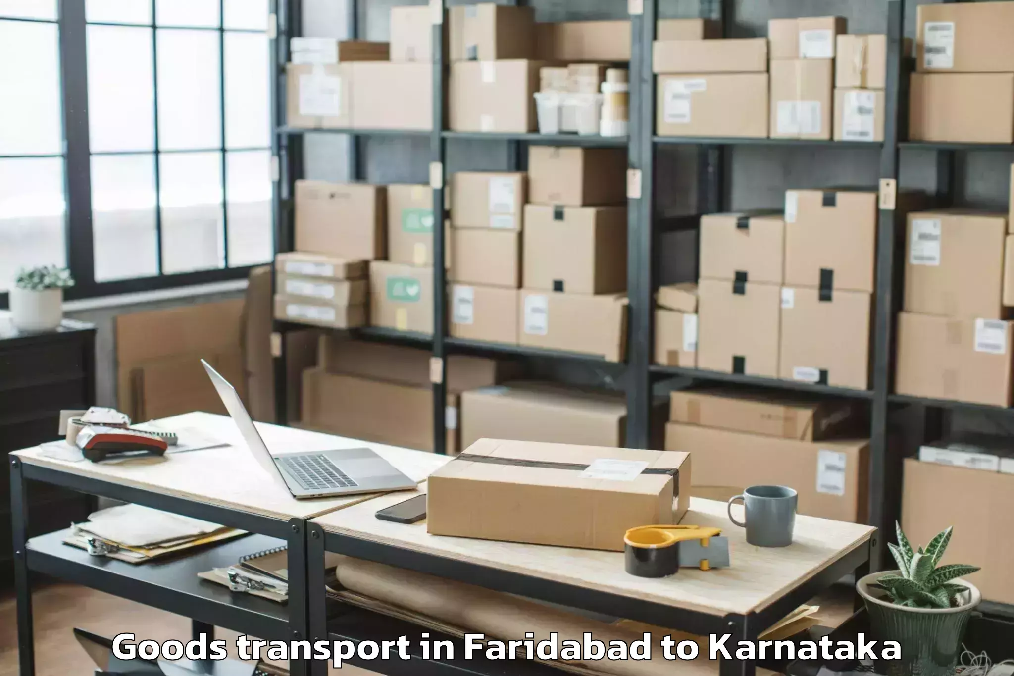 Discover Faridabad to Davangere University Davangere Goods Transport